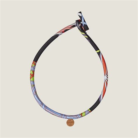 hermes silk necklace